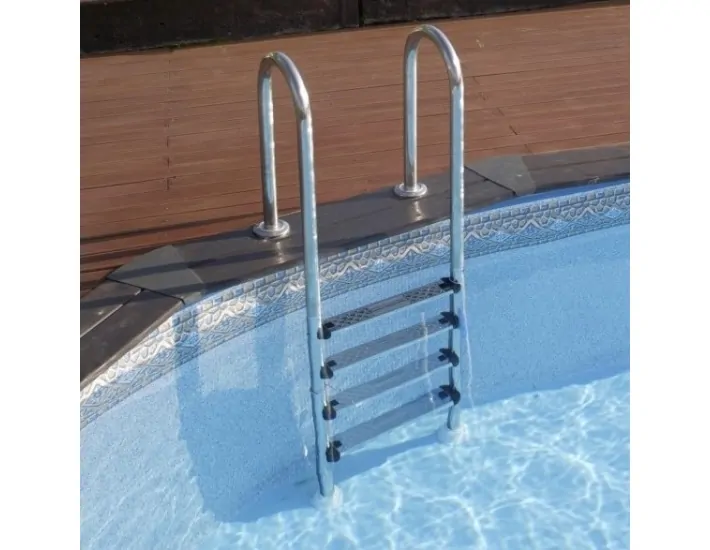 Edelstahl-Leiter Gre 3 Stufen 1,20M Höhe AR117402