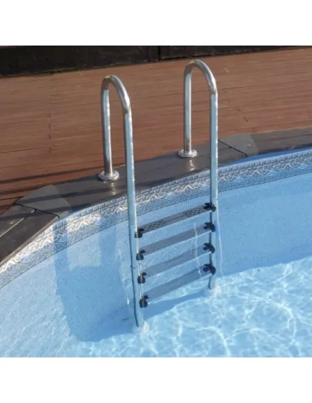 Edelstahl-Leiter Gre 3 Stufen 1,20M Höhe AR117402