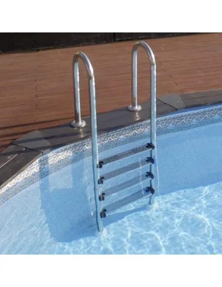 Edelstahl-Leiter Gre 3 Stufen 1,30M Höhe AR117502