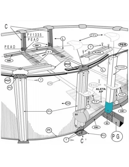 Zwembadafwerking Gre met Omega's Bruin PIOWP