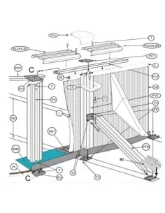 4-delige vervangingsset plaatwerk Gre PEBASEL630