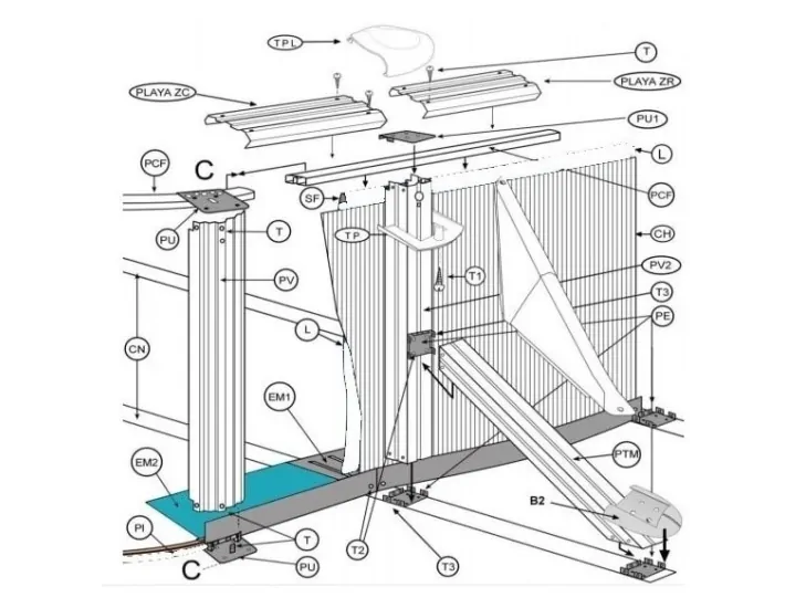 4-delige vervangingsset plaatwerk Gre PEBASEL630
