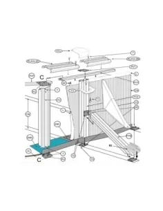 4-delige reserveonderdelenset Bodemplaat Gre PEBASEL803W