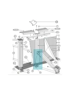 Kit 36 Arandelas + Tuercas Ciegas Piscina Gre KITTA36P