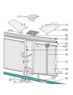 Perfil Curvo Inferior D.350 Piscina Gre PC3501360WP