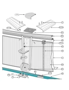 Perfil Curvo Inferior D.550 Marrón Piscina Gre PC5501420WP