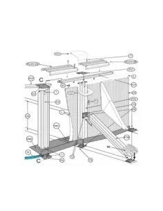 Perfil Inferior PVC Piscina Ovalada Gre PC350955WP