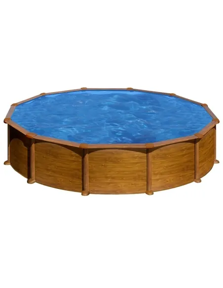 Schwimmbad Gre Starpool Kreisförmig Holzoptik Höhe 132 cm
