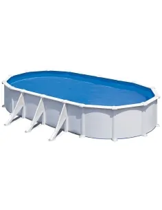 Swimming Pool Gre Starpool Oval Steel White Height 132 cm