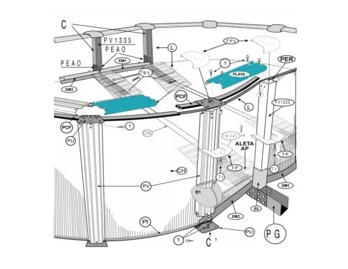 4 Playas 15x54 cm Piscina Gre Imitação de...