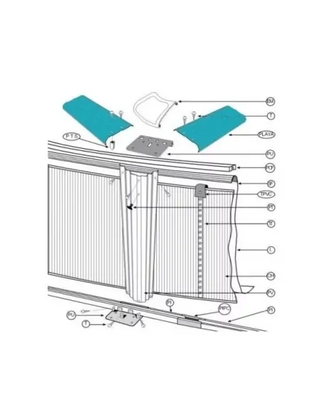 8 Playas 15x114,5 cm Swimming Pool Gre Ø300 cm W.120 cm Imitation Wood PLYW15081145
