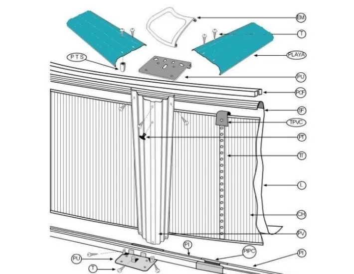 8 Playas 15x91 cm Swimming Pool Gre Round Ø240...