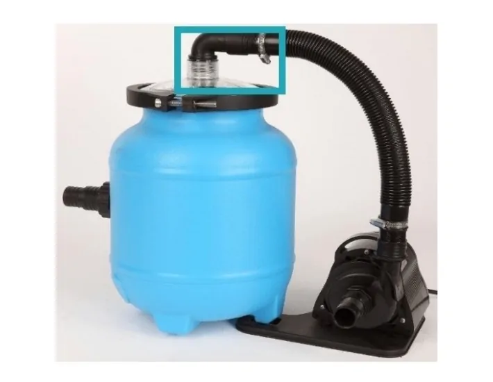 L-aansluiting met afdichting voor filter FAQ200...