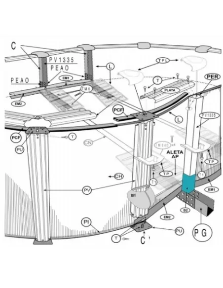 Rifiniture grigie per piscine con Omega Gre PIOGP