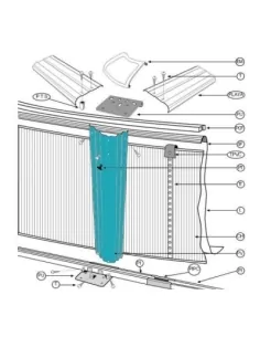 8 Perfiles Verticales 12x129,5 cm Color Marrón Piscina...