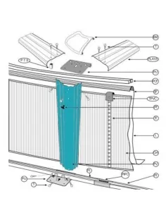 12 Perfiles Verticales 12x119,5 cm Piscina Gre PLV120121195