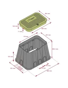 Standaard rechthoekige doos Cepex met schroef 2