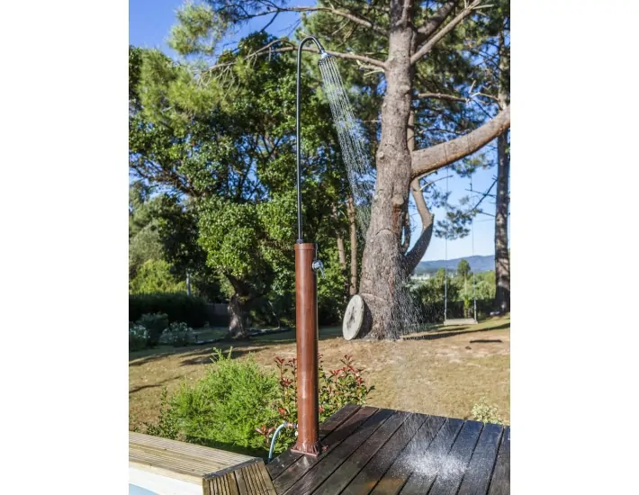 Doccia solare 9L in finto legno Gre AR1009W