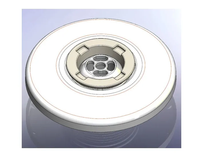 Auswechselbares Laufrad mit runder Öffnung...