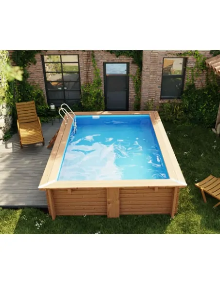 Wooden swimming pool Gre Sunbay Marbella 2 Rectangular 420x270x117