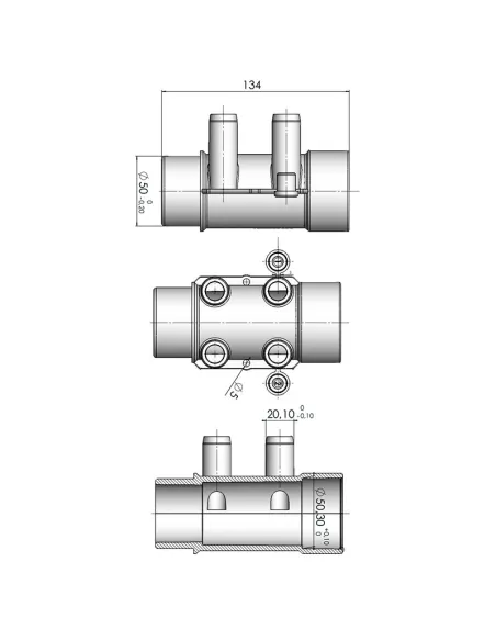 Raccoglitore d'acqua per spa a 4 uscite AstralPool