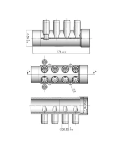 AstralPool Wassersammler mit 8 Anschlüssen für Whirlpools 2