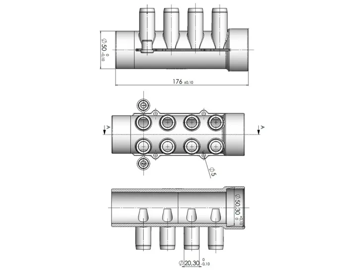 Collettore d'acqua per spa a 8 uscite AstralPool