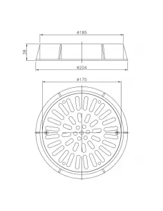 Drainage Grating Ø200 mm in stainless steel AstralPool 2