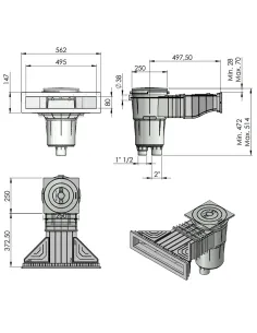 Skimmer Norm beton zwembad AstralPool 2
