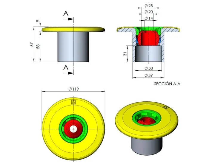 AstralPool Buse d'Impulsion Multiflow