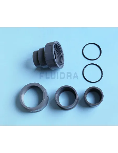 Set van 2 fittingen 1/2 Union D63+R50 voor verwarming Zodiac Rode leiding