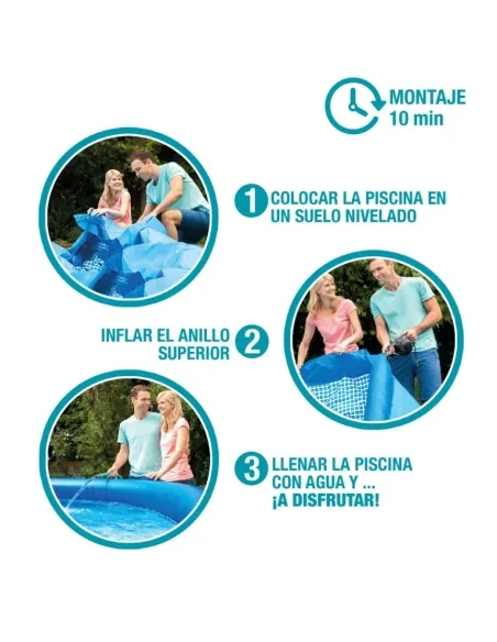 INTEX EASY SET Inflatable Swimming Pool 305X76 w/Scrubber