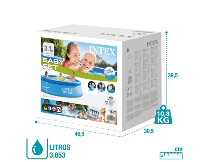 INTEX EASY SET Inflatable Swimming Pool 305X76...