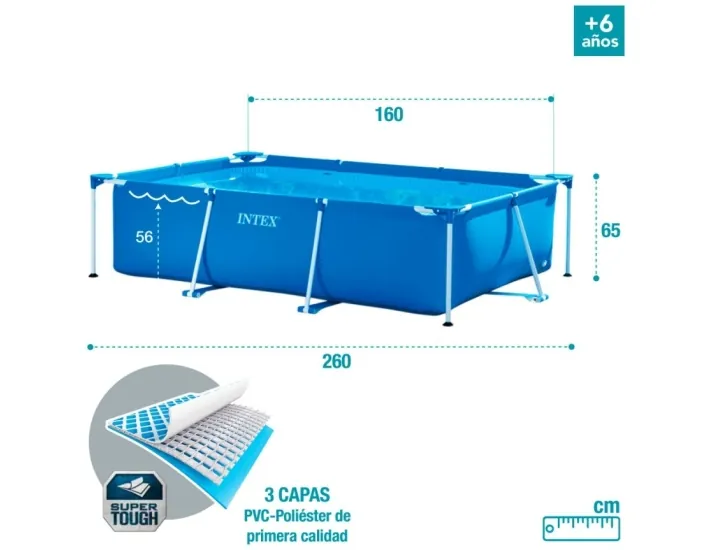 Swimming Pool INTEX SMALL FRAME 260X160X65 CM