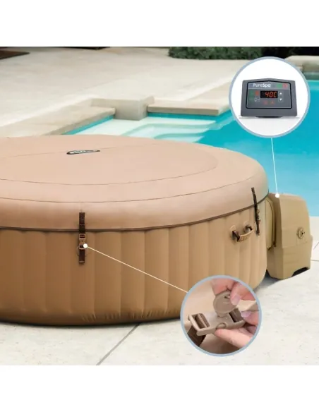 INTEX PureSpa Bubbelmassage Opblaasbare Spa 4p 55074