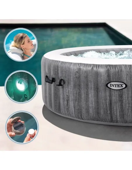 INTEX PureSpa Greywood Deluxe Inflatable Spa 4p 55079