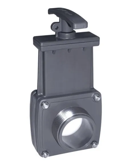 PVC schuifafsluiter Cepex Mannelijk x Nippel met schroefdraad