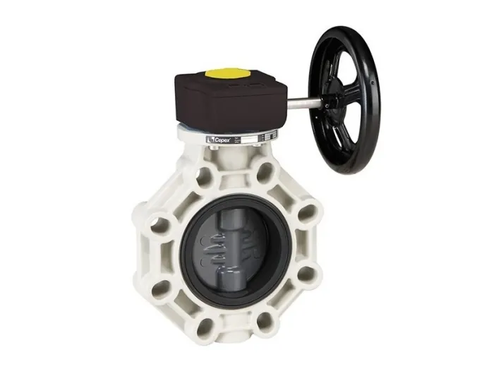 Vlinderklep industriële serie PVC roestvrij...