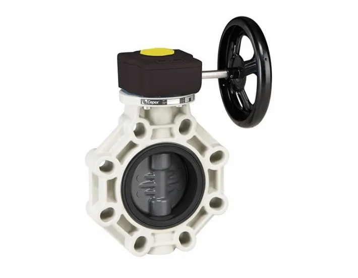 Vlinderklep industriële serie PVC roestvrij...