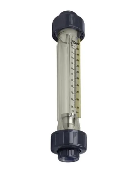 Débitmètre en méthacrylate acrylique Raccords filetés femelles en PVC