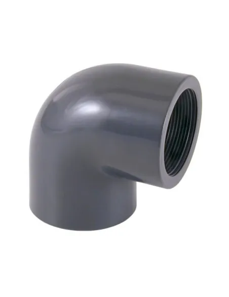 Gomito misto in PVC 90º incollato e filettato