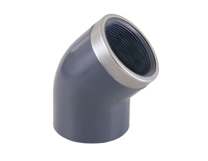 Reinforced Mixed Elbow 45º PVC Glue and Thread