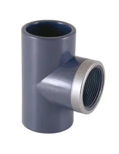 Reinforced Mixed Tee 90º PVC Glue and Thread