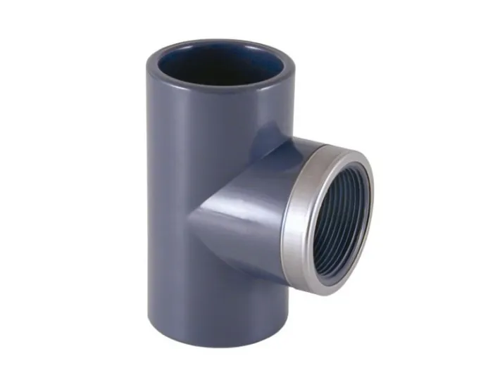 Versterkte gemengde buis 90º PVC gelijmd en met...