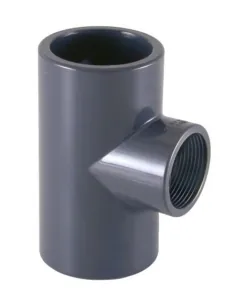 Reduced Mixed Tee 90º PVC Glue and Thread