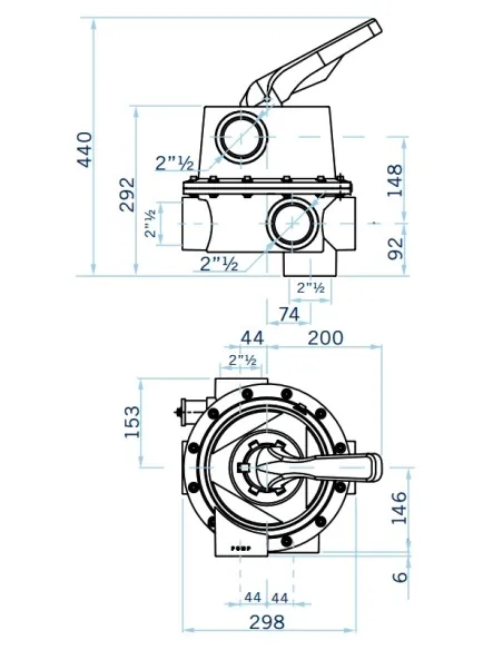 2½'' Side Magnum Selektor Ventil mit Filter Links
