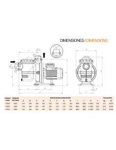 Bomba Aquasphere SSP 75M - 100M - 150M 2