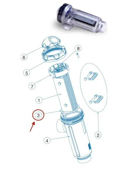 Junta EPDM Célula Idegis Domotic/Tecno R-300