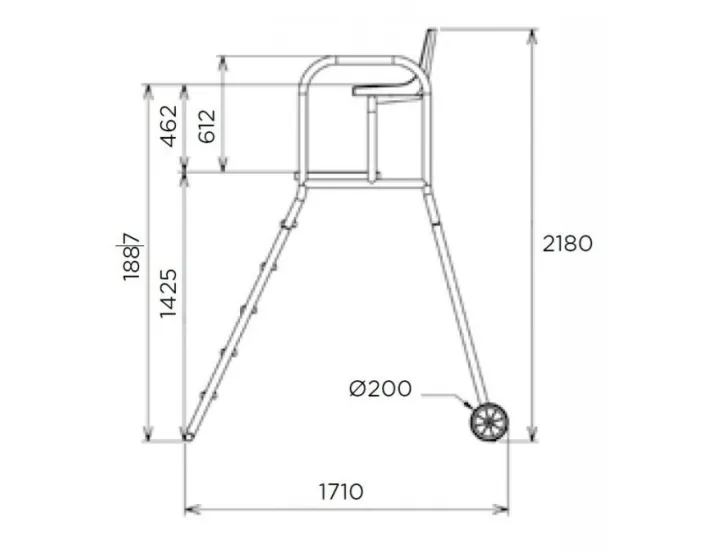 Silla Socorrista QP para Piscina Pública