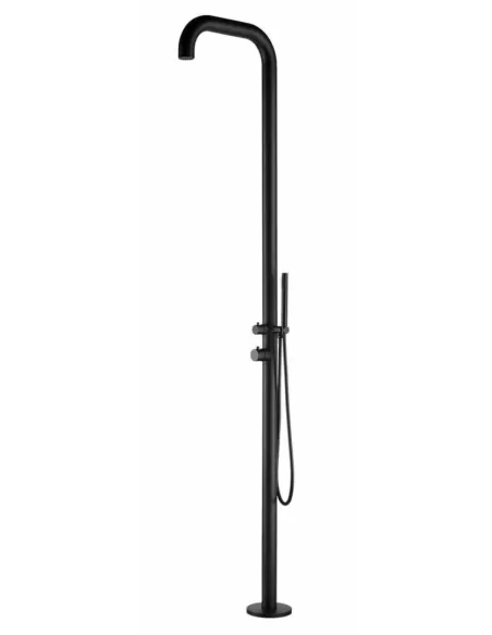 Sined Chia Stainless Steel Black Shower with Shower Mixer and Hand Shower